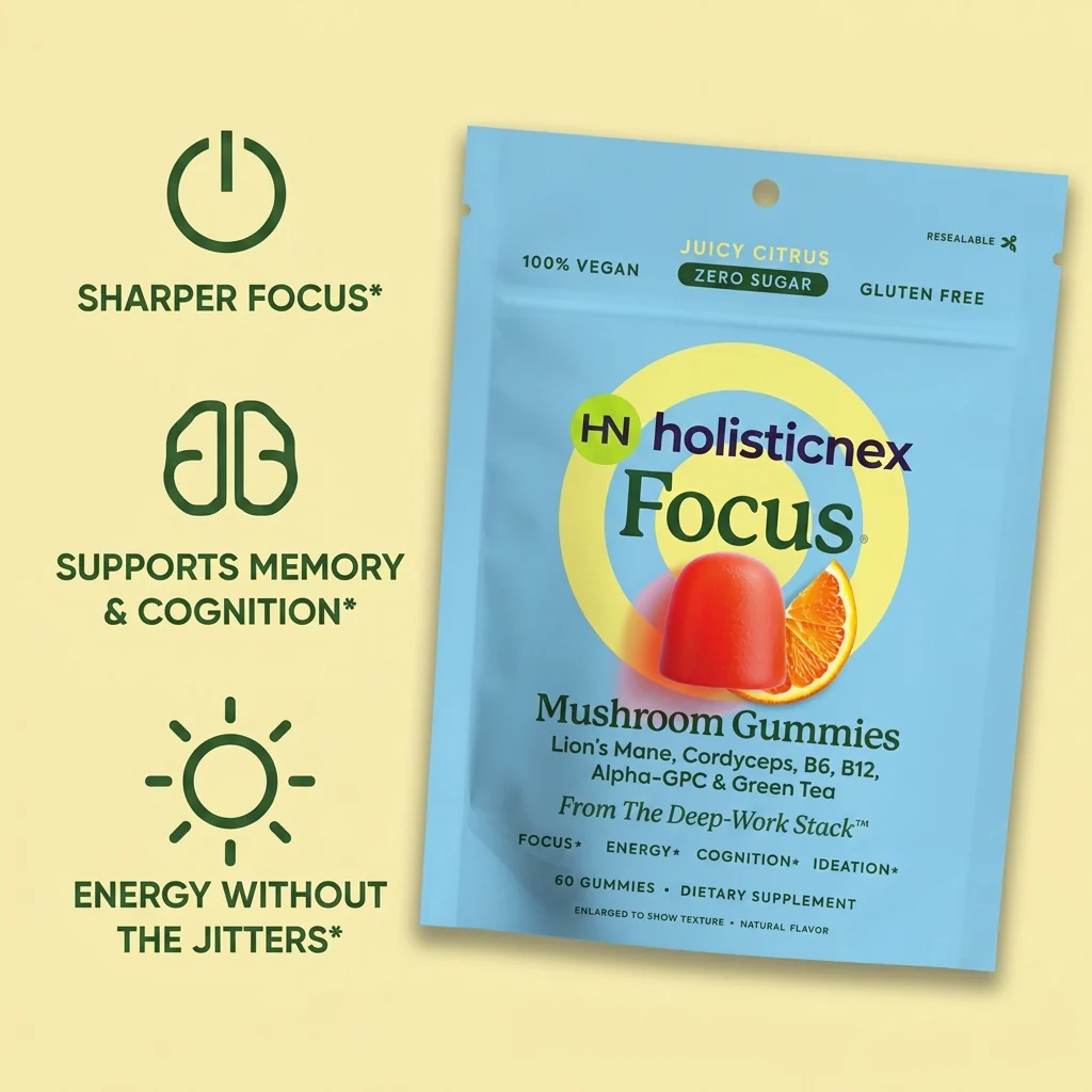 HolisticNex Focus Mushroom Gummies - Image 3